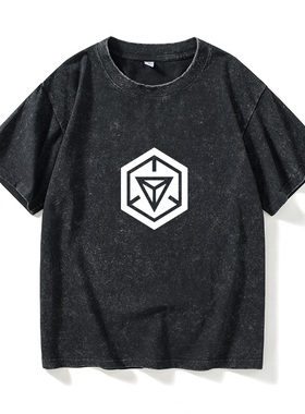 ingress游戏T恤短袖嘻哈学生衣服女男圆领大码宽松夏季情侣装棉上