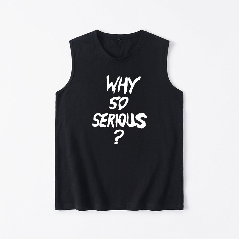 蝙蝠侠黑暗骑士小丑经典台词电影背心t恤无袖短袖慵懒风衣服坎肩