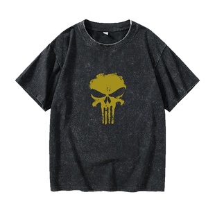 美剧The Punisher制裁者 惩罚者休闲服学生T恤短袖个性衣服女男圆