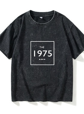 死飞滑板the1975 5sosT恤短袖中国风衣服女男圆领大码宽松夏季情