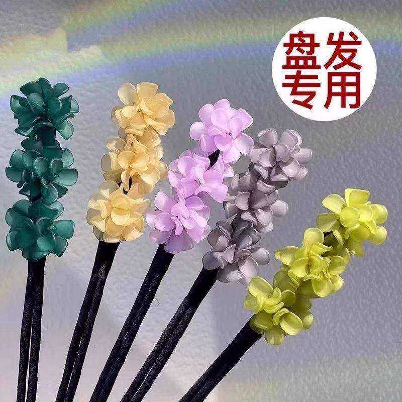 盘发棒丸子头神器新款丸子头花苞头气质亚克力发饰新升级款头饰品