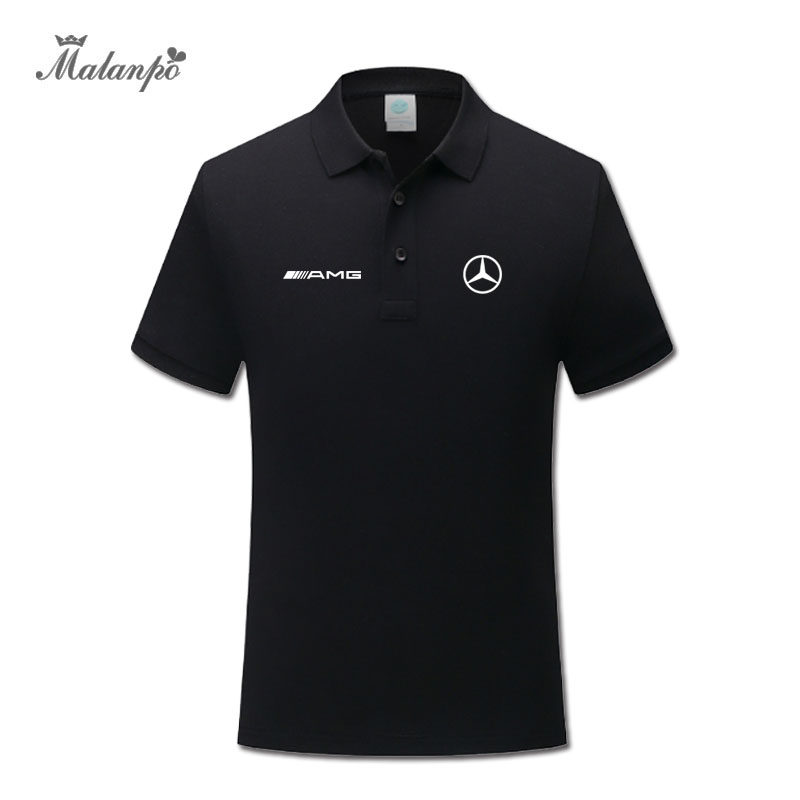 定制奔驰AMG polo衫汽车4S店短袖T恤工作服男女二手车公司服装夏
