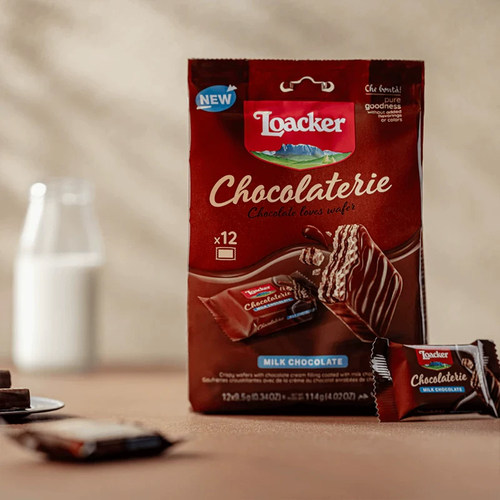 Loacker莱家进口涂层巧克力威化饼干纯可可脂休闲小零食