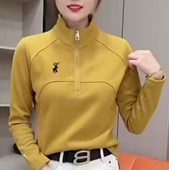 上衣妈妈打底衫 百搭减龄卫衣刺绣女洋气加绒长袖 时尚 2025秋冬新款