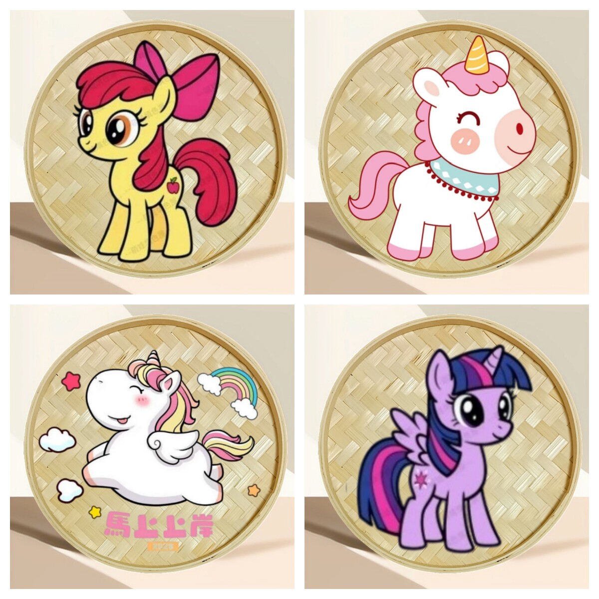 新年马年装饰簸箕diy特色工艺品