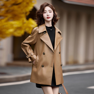 真皮皮衣女宽松2025新款秋冬加棉保暖皮风衣海宁中长款绵羊皮外套