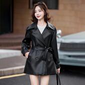 真皮皮衣女宽松2025新款 秋冬加棉保暖皮风衣海宁中长款 绵羊皮外套