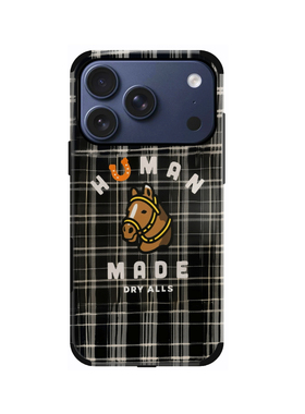 human made新款马年格子适用于iPhone17promax苹果16promax仿布15pro手机壳xsmax潮牌8plus/14/13/11/XR