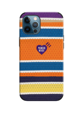 Humanmade新款橙色iPhone15条纹14promax手机壳12pro潮牌涂鸦卡通