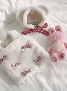 mollypets* 韩国代购meaningless小型犬狗狗毛绒绒蝴蝶结衣服马甲