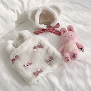 mollypets* 韩国代购meaningless小型犬狗狗毛绒绒蝴蝶结衣服马甲