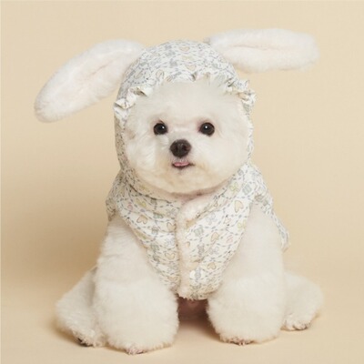 韩代正品可爱兔耳朵宠物保暖衣服