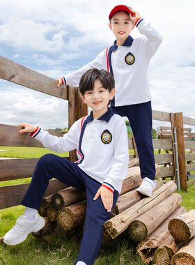 春秋打底校服英伦学院风长袖POLO衫运动套装小学生班服幼儿园园服