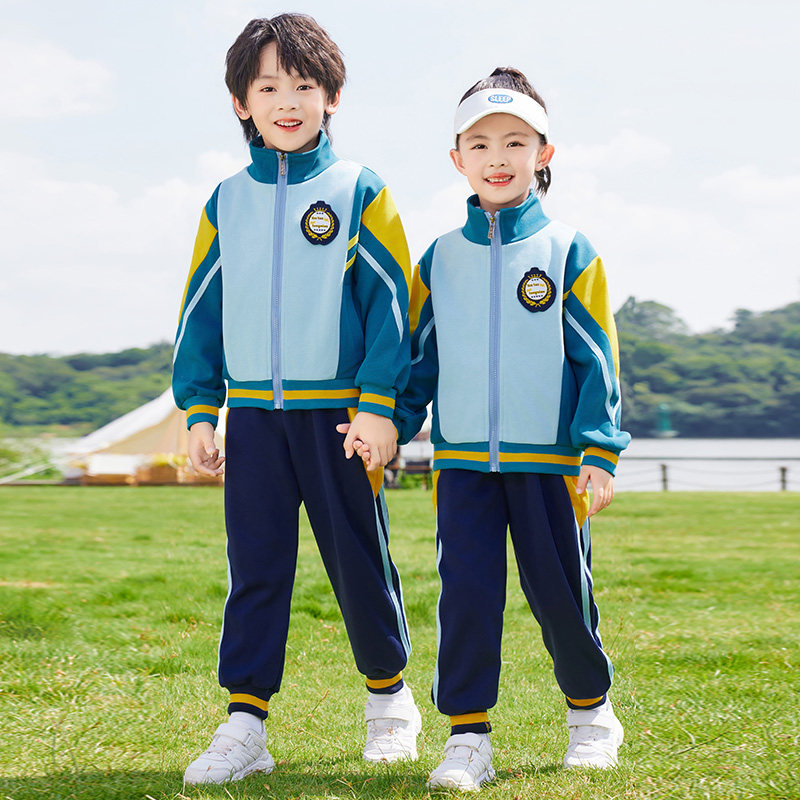 新款儿童春秋运动套装春夏四件套校服中小学生班服幼儿园秋季园服
