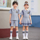 幼儿园园服班服校服运动会毕业照演出服 套装 夏季 英伦风男女童短袖