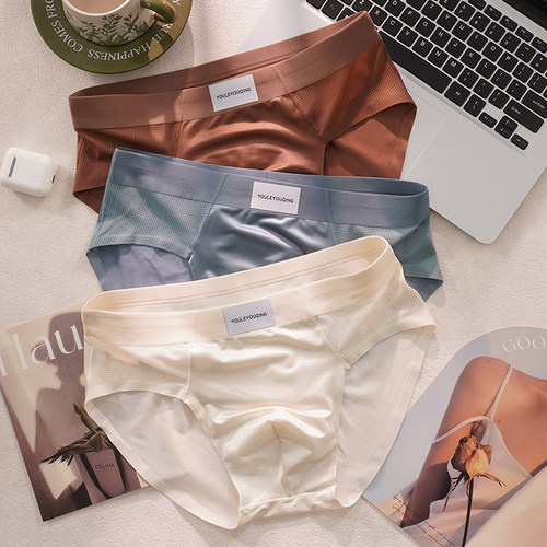2026新款三角内裤男士青年男生短裤男款冰丝无痕三角裤男抗菌底裤