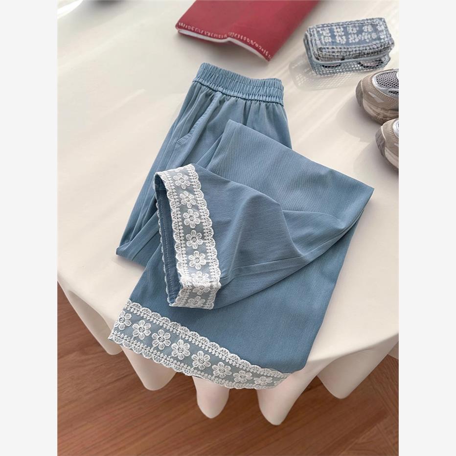 天丝直筒牛仔裤女夏季薄款高腰2024新款宽松休闲裤长裤阔腿冰丝裤