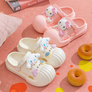三丽鸥玉桂狗儿童洞洞鞋夏季女童沙滩鞋EVA宝宝拖鞋外穿包头凉鞋