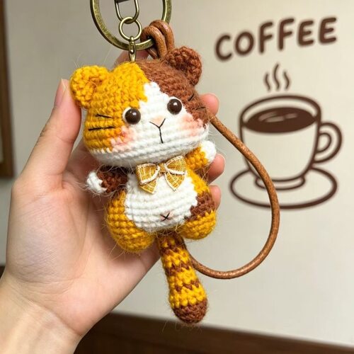 成品毛线钩织三花猫玩偶diy材料包手工编织自制钥匙装饰挂件礼物