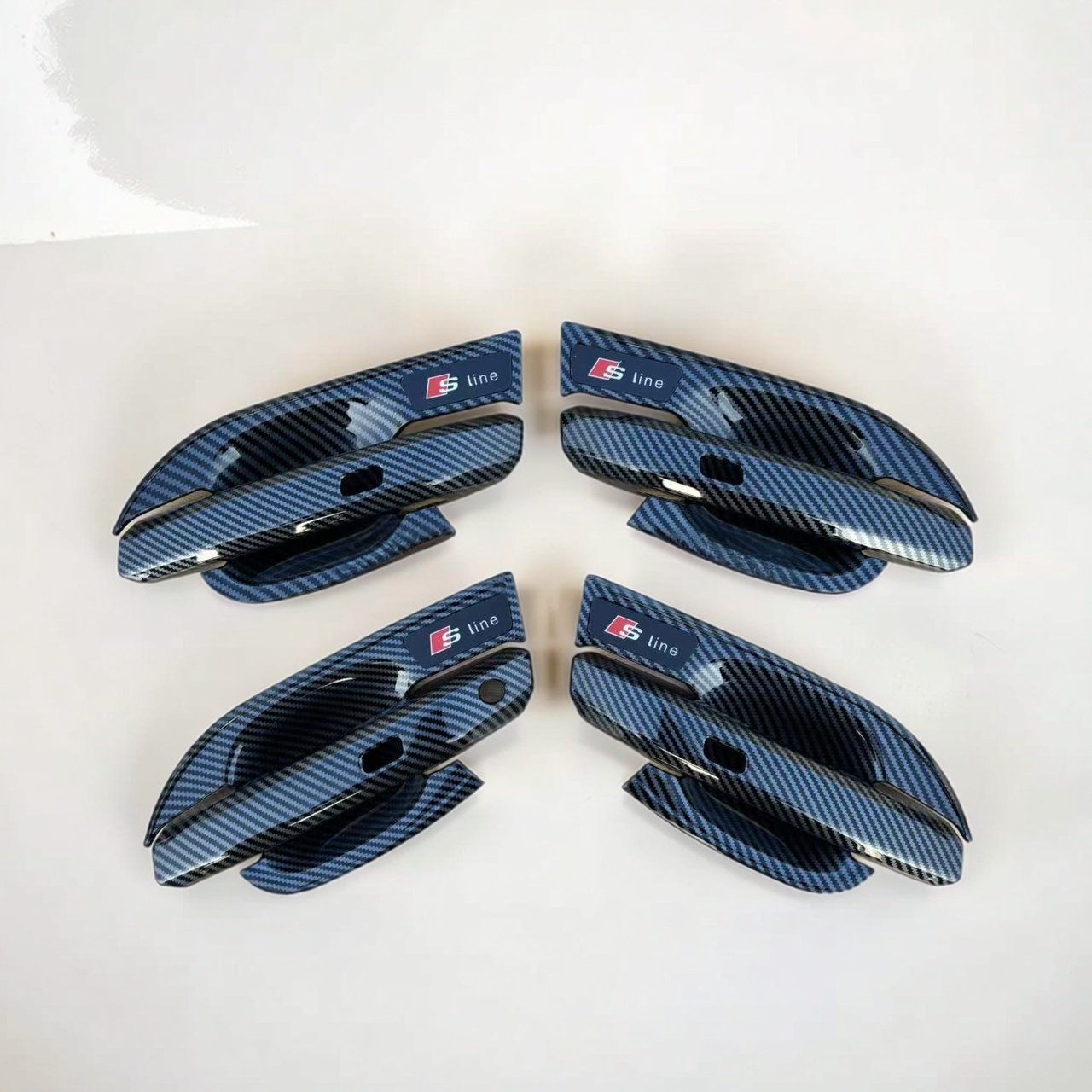 适用于18-25款奥迪q5l改装门碗拉手装饰贴黑化全包门把手保护套壳