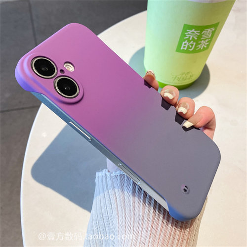 紫灰色渐变无边框适用华为Nova14手机壳13拼色12活力版11ultra全包镜头10散热9se防摔8硬壳7新款个性精孔pro1