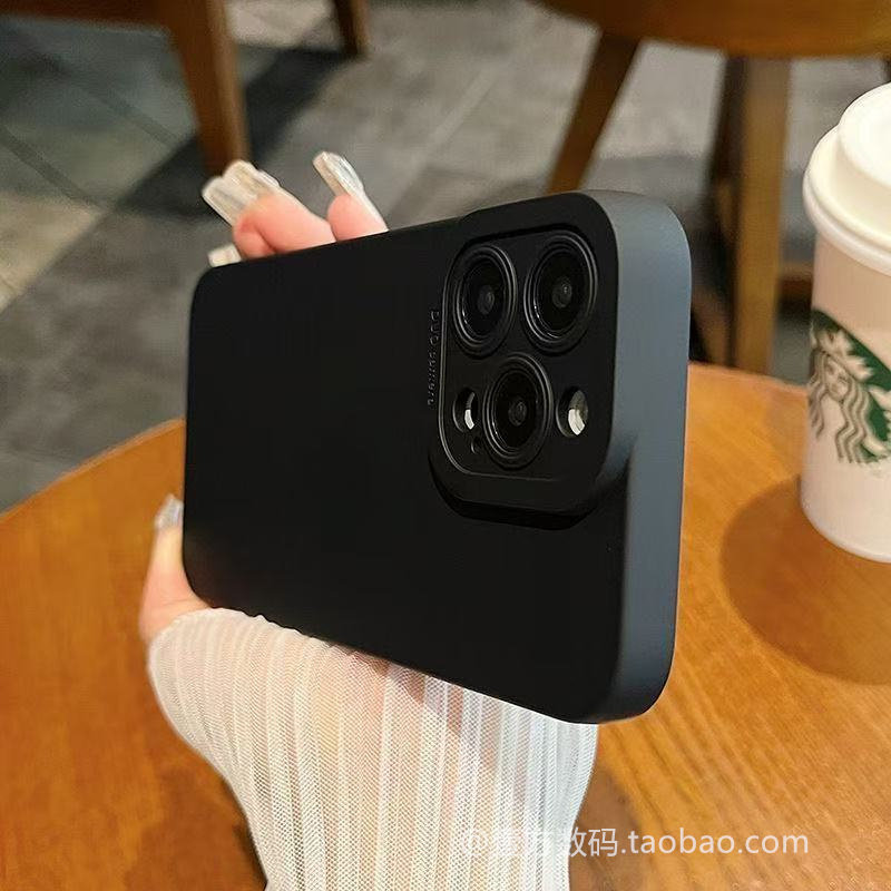 黑色天使眼Y500适用vivoY52s手机壳防摔Y31s直边个性Y300GT全包Y200GT纯色软硅胶套