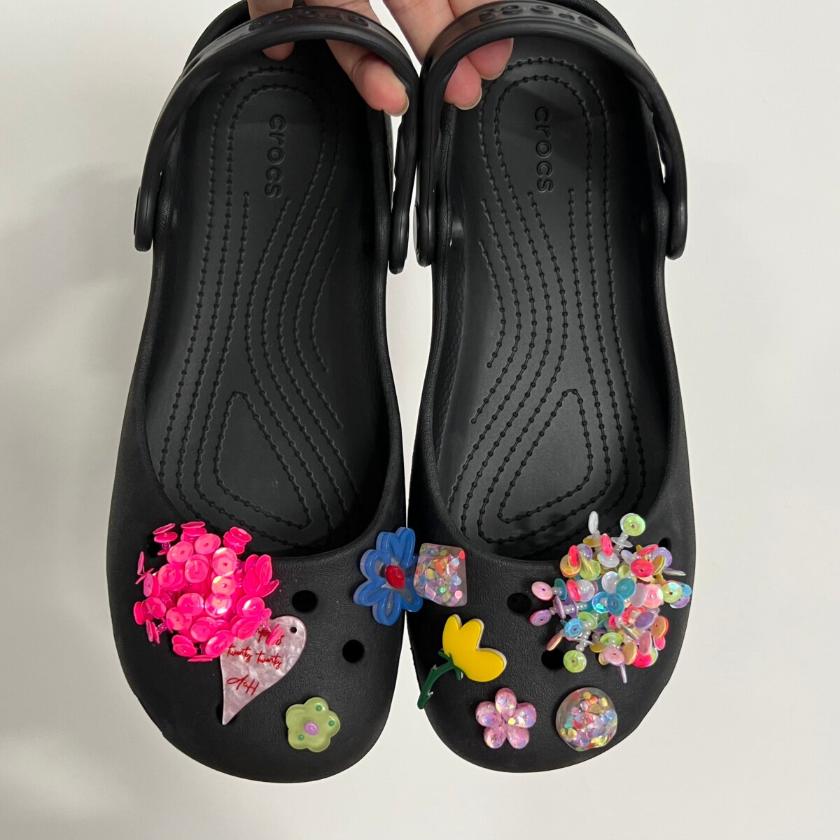 DIY适配Crocs玛丽珍花朵鞋扣图片