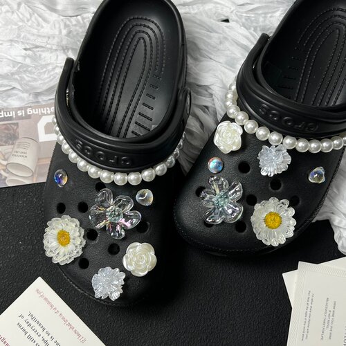 清新小雏菊crocs鞋扣适配