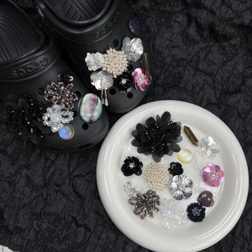 潮流立体水晶钻高级感鞋扣