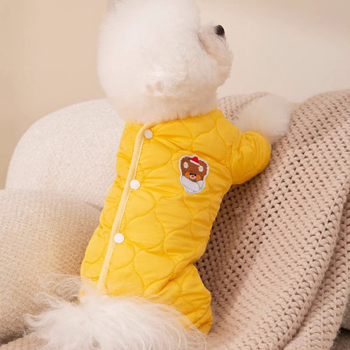 狗狗衣服秋冬款宠物背扣四脚棉衣