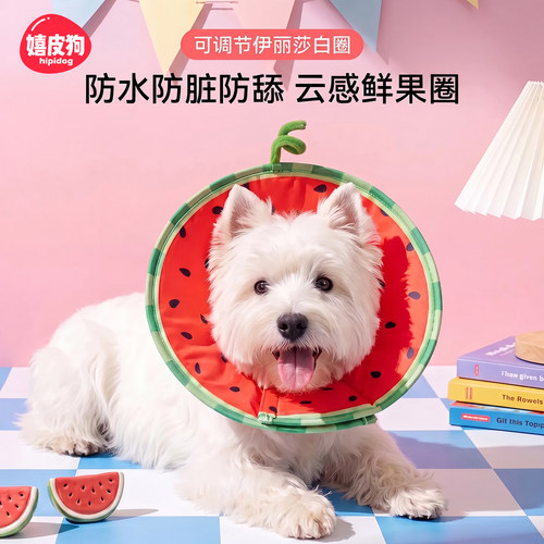 嬉皮狗防水云感鲜果伊丽莎白圈