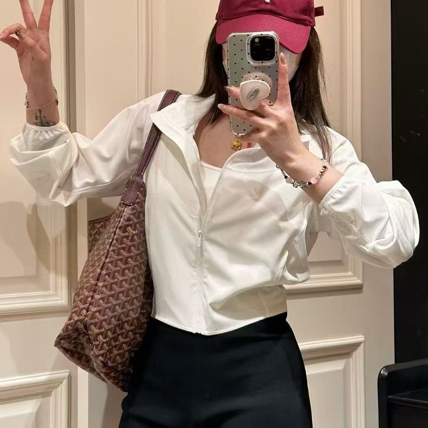 Lulu Jiare女士网球夹克运动休闲短款外套显瘦防水轻薄透气防晒衣