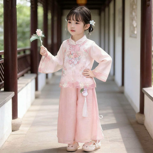 女童春夏季超仙新中式汉服唐装