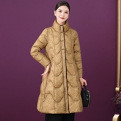 2025年冬季 40岁50阔太太女装 保暖90白鹅绒羽绒服复古时尚 外套新款