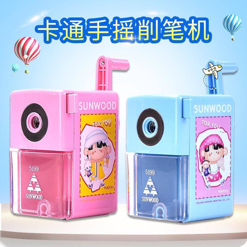 三木儿童中号手摇笔刨学生铅笔刀省力削笔神器卡通防卡铅转笔刀
