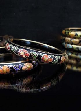 掐丝珐琅景泰蓝开口手镯