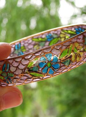 正宗老北京景泰蓝库存老货手镯