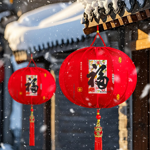 新年红灯笼挂饰2026马年装饰品