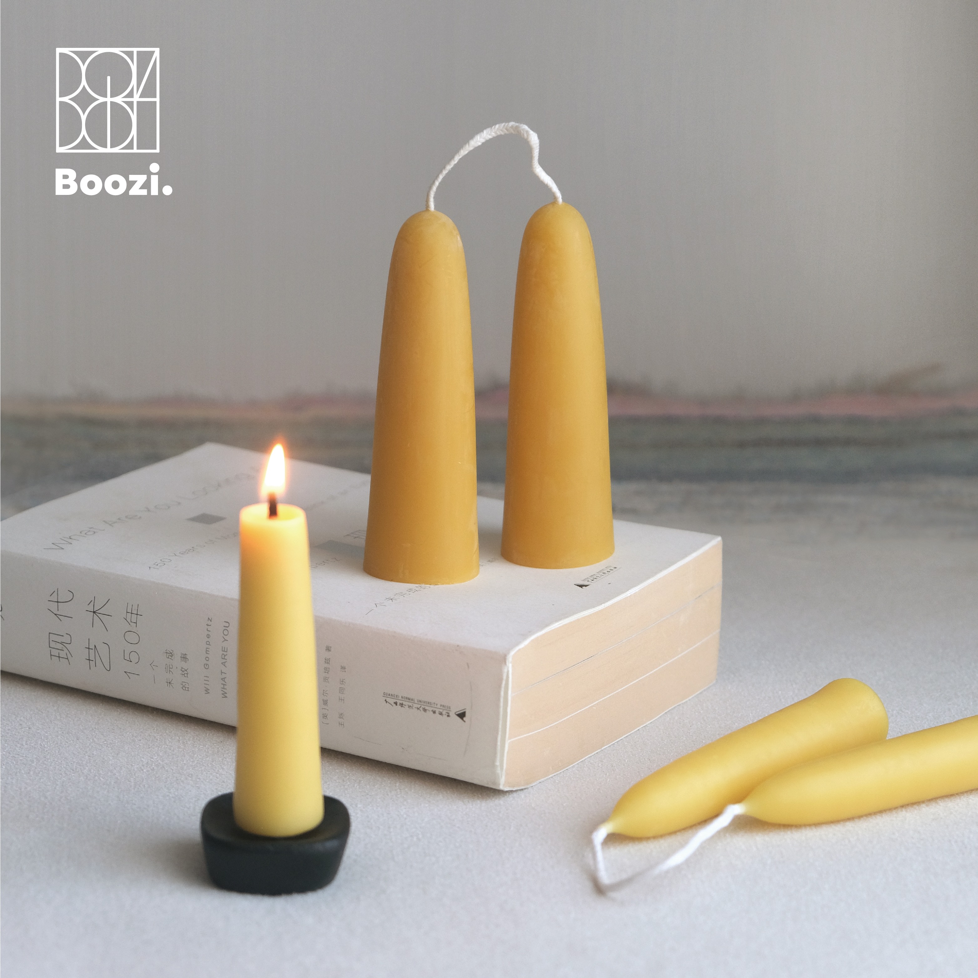Boozi.手工天然蜂蜡蜡烛伴手礼