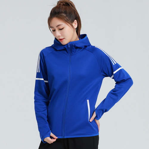 长袖加绒保暖运动服连帽拉链衫