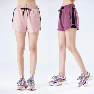 运动短裤女夏季薄款速干冰丝透气健身裤防走光显瘦休闲跑步运动裤