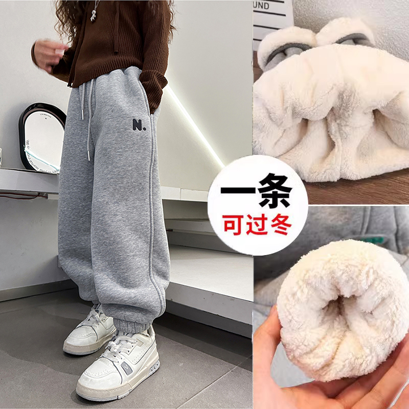 长裤棉休闲裤加厚羊羔绒