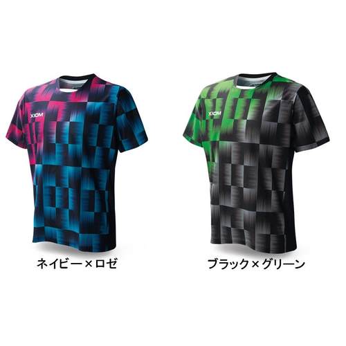 24新款XIOM日本正品网球乒乓球服格子专业训练衬衫速干宽松透气