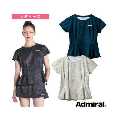2024新款日本代购Admiral女士网球服运动上衣荷叶边喇叭形女士服
