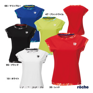 上衣 ROCHE罗氏女网球羽毛球运动吸汗速干t恤短袖 23年新款 日本正品