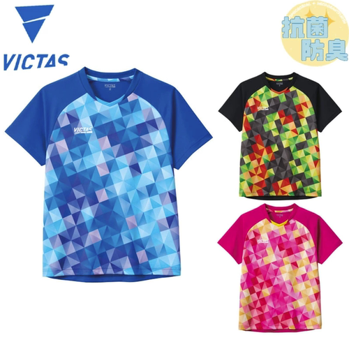 26年新款日本代购正品VICTAS男女通用几何图案乒乓球服JTTAA认证