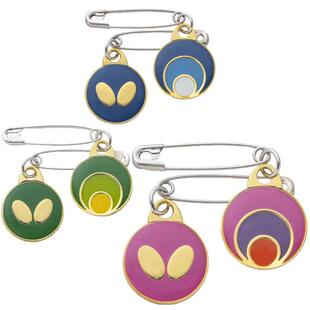 23年新款日本正品BUTTERFLY蝴蝶安全别针圆形围脖别针2枚同色1对