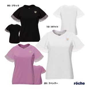 速干 Roche罗氏女士跑步网球羽毛球服上衣t恤短袖 23年新款 日本正品