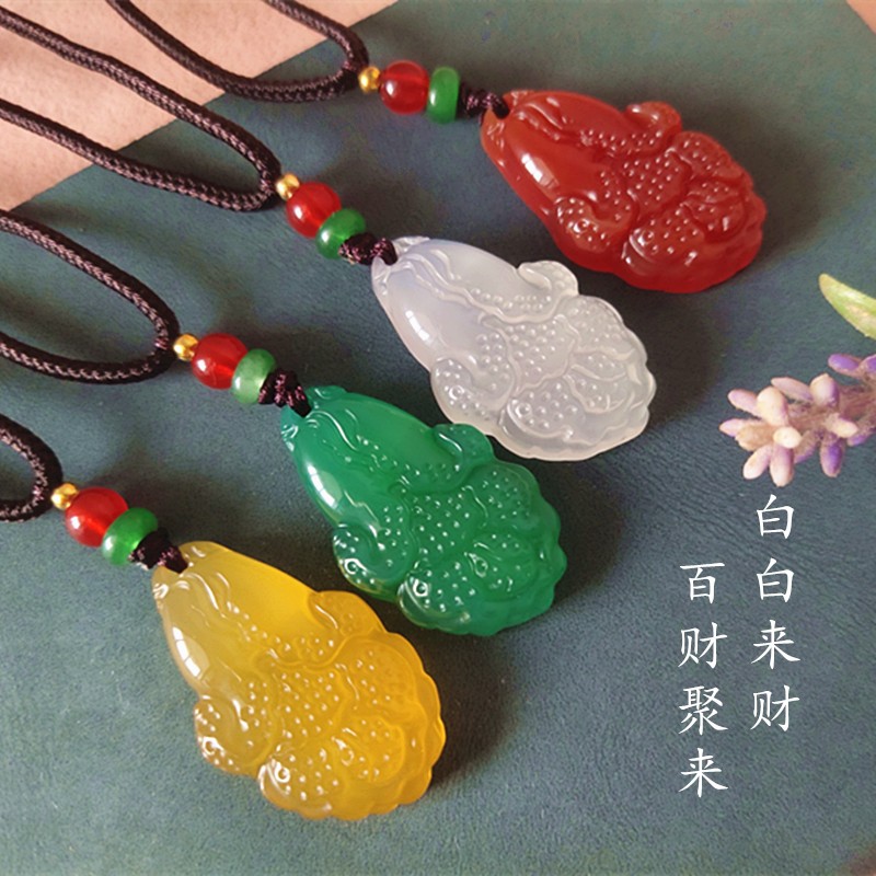 厂家直销红绿黄色小白菜百财玉髓