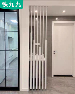 入户屏风洗手台隔断墙小户型餐客厅玄关柱子免打孔竖条立柱装饰